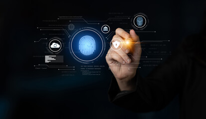 Biometric identity system using fingerprint and facial recognition to secure cloud access, protect...