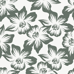 Beautiful botanical floral illustration allover repeat design for digital printing for all digital textile design
