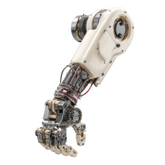 Naklejka premium Isolated Robotic Arm Joint with Advanced Technology and Mechanical Design for Various Applications in Robotics and Engineering