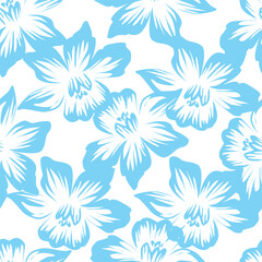 Colorful hand draw flowers seamless pattern. Can be used for fabric textile wallpaper.	