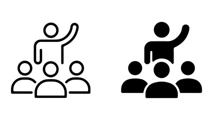 leadership icon for business teamwork and motivation

