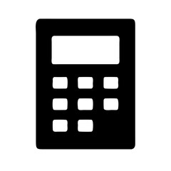 Digital Black Calculator Outline Vector