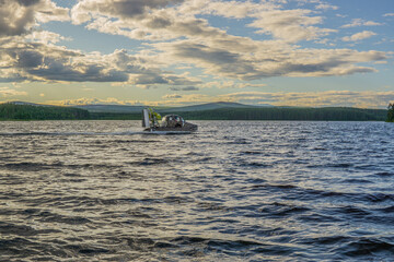 fishing boat on the sea