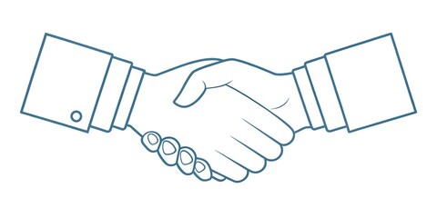 Two business people shaking hands, symbolizing a successful agreement and partnership
