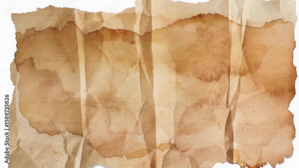 Poster a fragment of paper with rough edges and torn fibers, possibly from a notebook or document