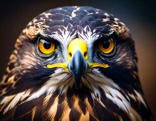 Close-up hawk portrait