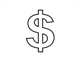 Obraz premium Simple dollar sign graphic (2)