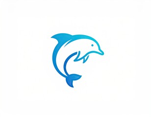 Obraz premium Simple dolphin logo design