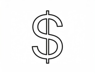 Fototapeta premium Simple dollar sign icon