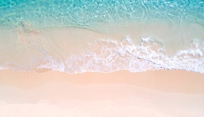 Aerial view of a pristine beach