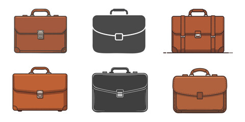 Briefcase vector, Briefcase. Icon for design. Easily editable, Black briefcase vector icon business portfolio symbol professional case accessory illustration, Briefcase icons set in black filled