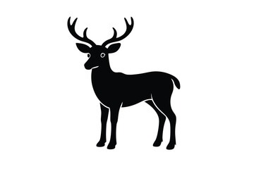 Obraz premium deer with antlers vector icon