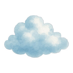 PNG Serene watercolor cloud illustration.