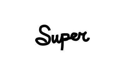 Super Letter typography design vector