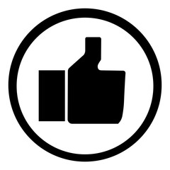 Thumb up icon like symbol.Yes, good symbol. Flat style and outline stock Vector illustration !