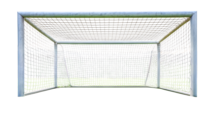 football goal at the stadium isolated on white background, png, ai generated.