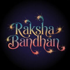Raksha Bandhan Poster  Typography Art Minimal Raksha Bandhan Text