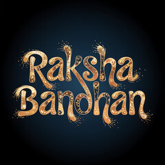 Raksha Bandhan Poster  Typography Art Minimal Raksha Bandhan Text