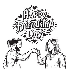 Celebrating Friendship Day A Moment of Joy Togetherness Unity and Love with Close Friends silhouette