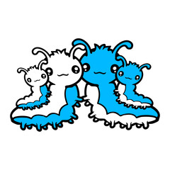 4 Caterpillar Family Mom Dad Children 2 Siblings Baby's Father Mother