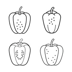 Sliced Pepper Vector