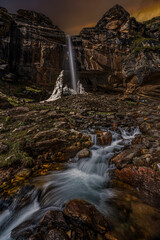 waterfall in the mountains