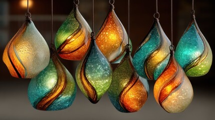 Stunning Multicolored Glass Pendant Lights