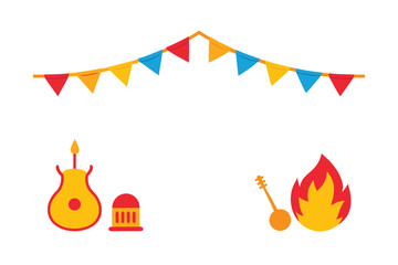 Party Frame For Festa Junina With Traditional Music