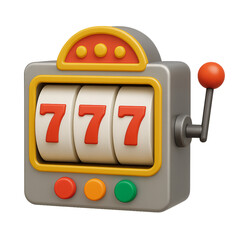 casino slot machine 3D illustration isolated