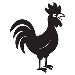 rooster isolated on white background