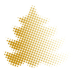 Christmas tree vector halftone illustration, PNG 