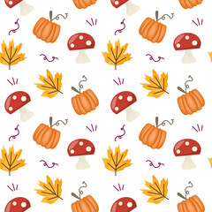 Autumn element seamless pattern design