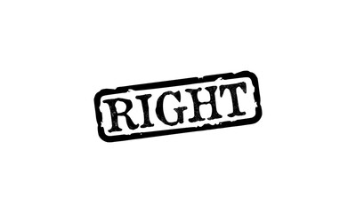 Obraz premium Right stamp design vector