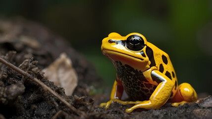 Naklejka premium frog on the ground
