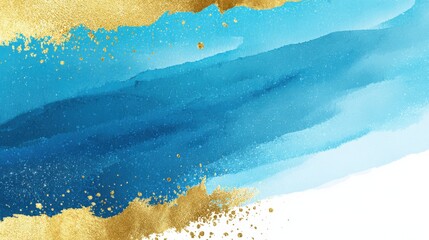 Luxury Gold Social media stories and post , Vector invitation design with golden brush, Gold Powder and blue watercolor decoration style background vector, no logos, no brands