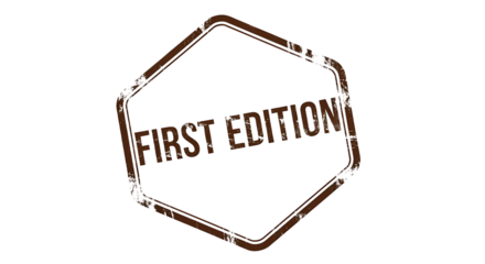 First Edition Stamp with Grunge Texture