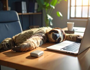 Sleepy Sloth Office Desk 