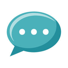 Fototapeta premium Speech bubble with ellipsis indicating chat or typing, message communication