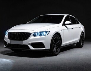 White car studio shot (1)