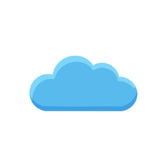 Isolated Light Blue Cloud Graphic, Vector Illustration of Cumulus Clouds, Weather and Meteorology Icon