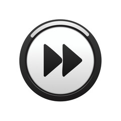 Fast forward button graphic illustration vector with black frame and two right pointing triangles