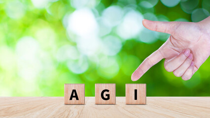 AGI concept, Artificial general intelligence, AI knowledge learning technology, AGI is the future...