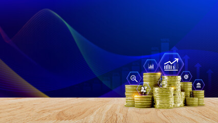 Finance Gdp growth strategy plan concept, finance and investment, Diversification management,...
