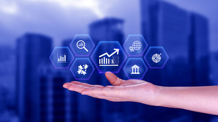 Finance Gdp growth strategy plan concept, finance and investment, Diversification management,...