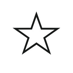 Obraz premium Outline Star Icon Symbol of Excellence Achievement Award Reward Quality Concept Isolated