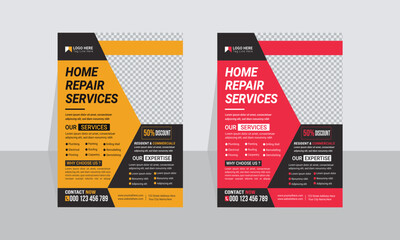 Home repair service flyer template Design and Handyman Service Flyer Template.