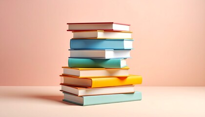 Stack of colorful books