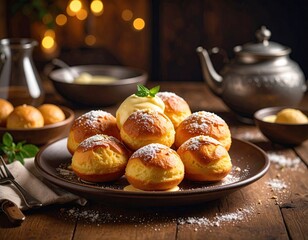 Sweet golden treats on a plate