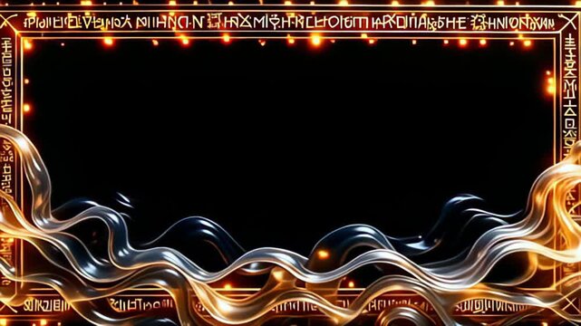 framing ampere black canvas, ampere Runic perimeter shot inscribe with radiant glyph pulsate indiana rhythmical waves, circle away streaming watercourse of limpid light, create ampere touch