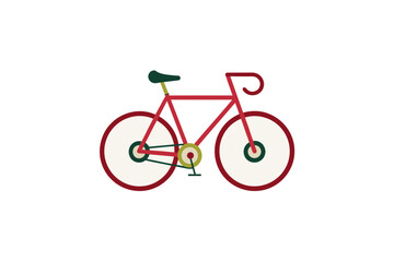 Obraz premium red bicycle isolated on white